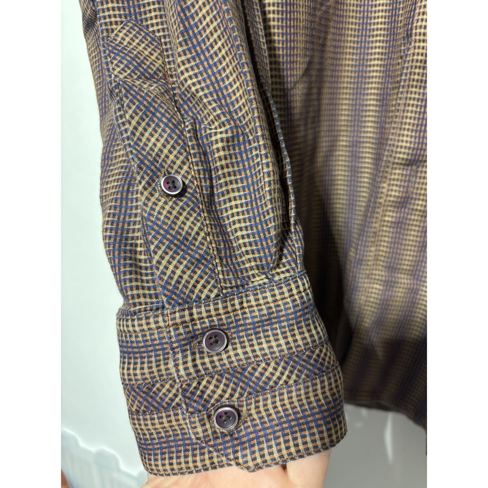 Robert Graham Shirt Mens Large Checkered Paisley Trim Button Up Casual - Picture 2 of 10